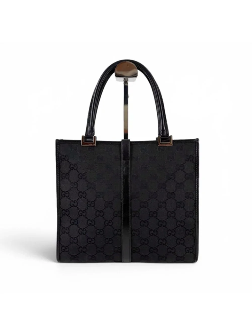 Gucci GG Canvas Jackie Line Mini Tote Bag Black